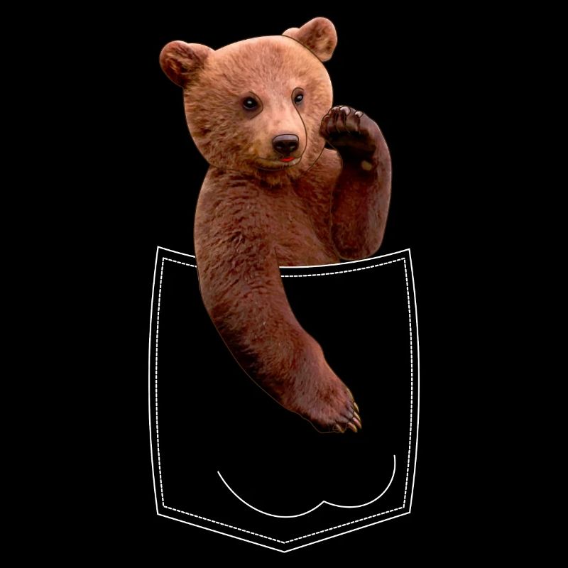 Poche poitrine ours