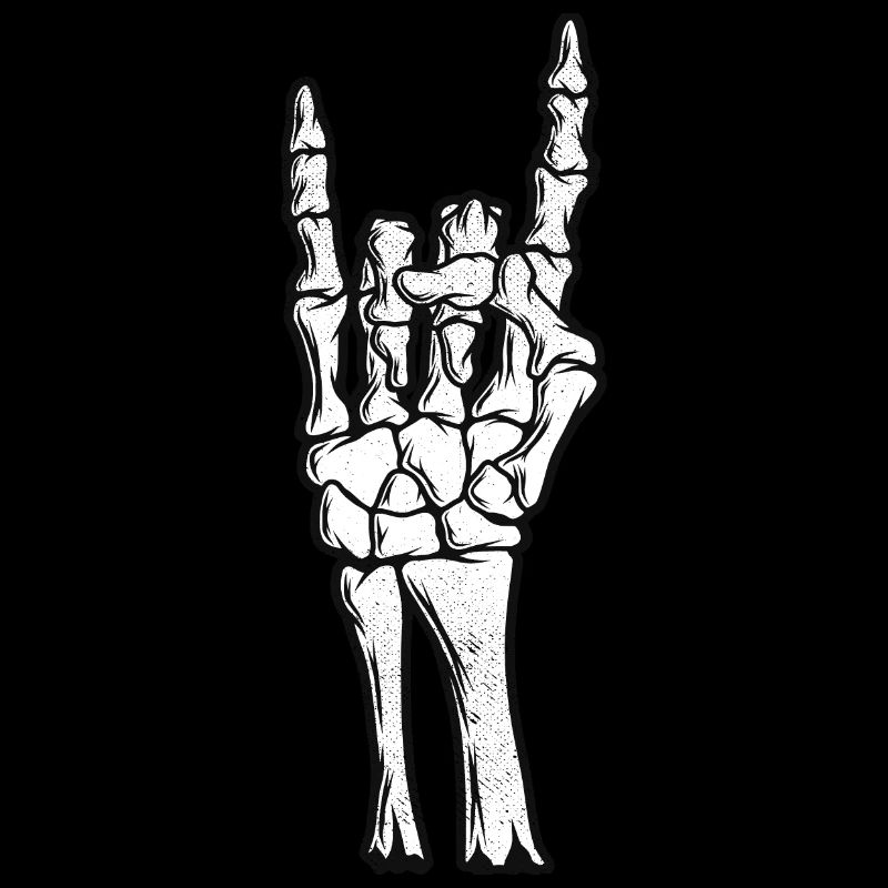 Skeleton hand rock devil characters Halloween costume