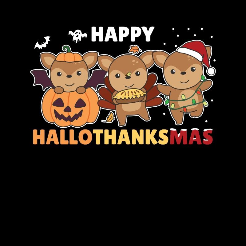 Joyeux Hallothanksmas Cerf cerf de Noël