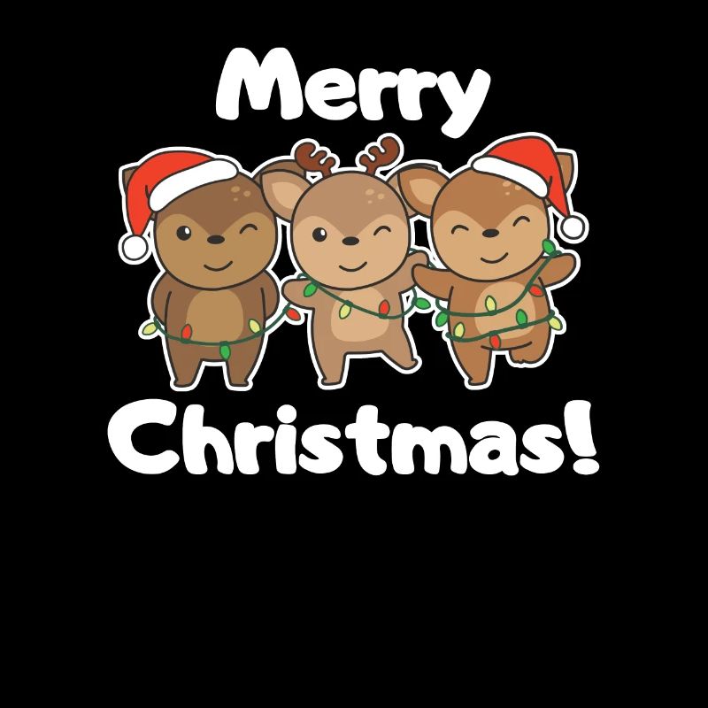 Cerf Noël Animaux Mignon Cerf Joyeux Noël