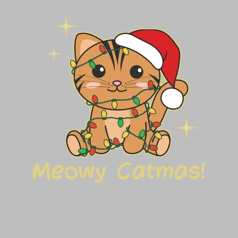 chat animaux de noël mignon chat miaou catmas