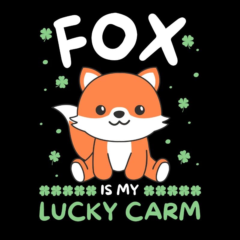 Fox est mon carm chanceux Clover St Patrick’s Day
