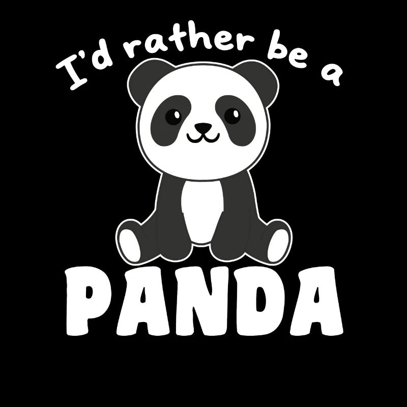 Je préfère être un panda - panda mignon