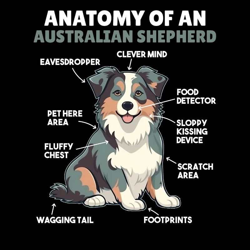 Explication du chien Anatomie d’un berger australien