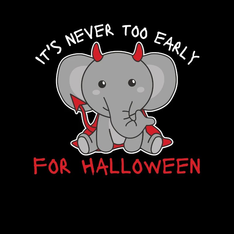 Elephant it's never too early for Halloween devils