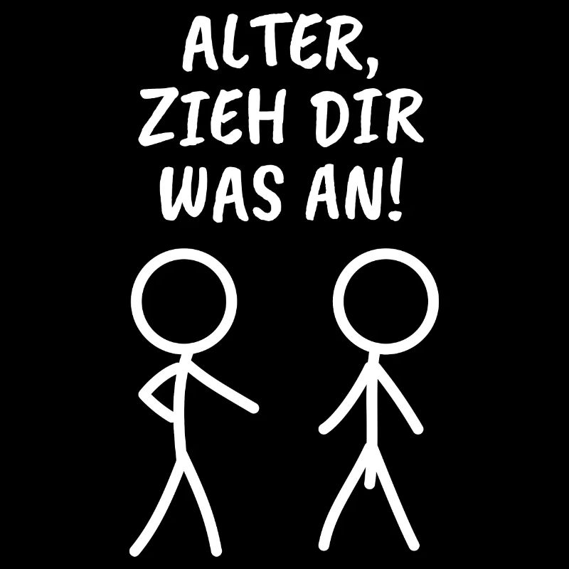 Strichmännchen - Spruch - anziehen - Ironie