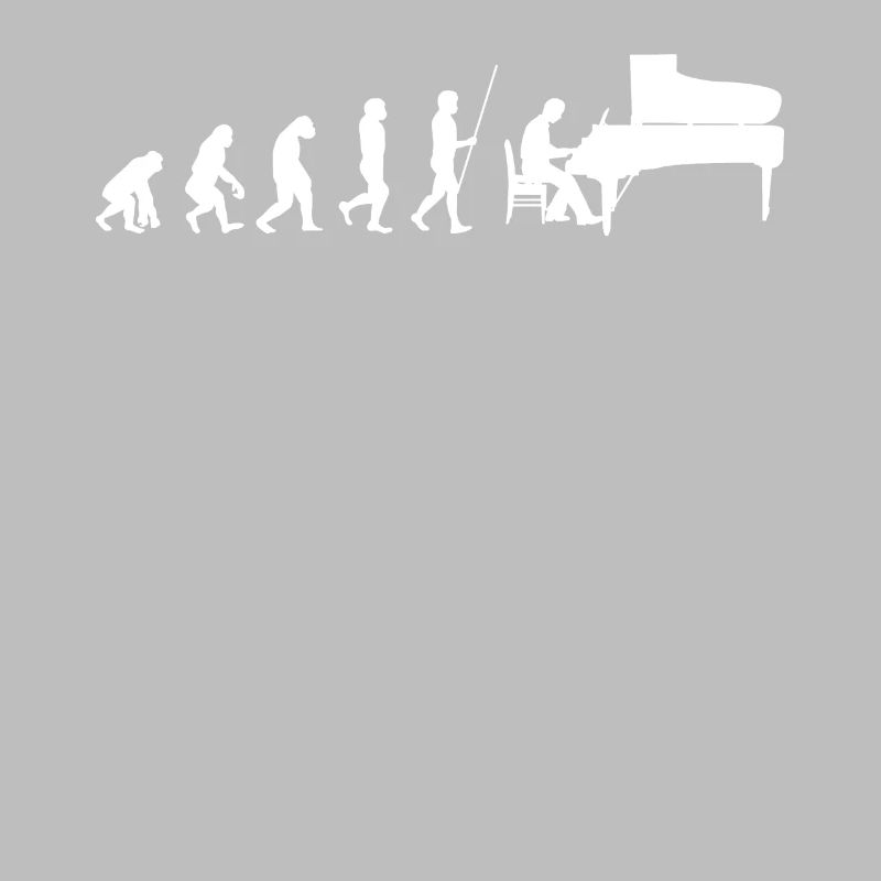 Evolution Klavierspieler Pianist | Geschenk Klavie