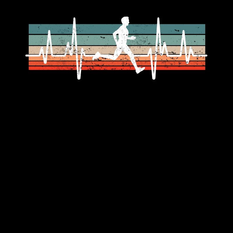Jogging marathon rétro | Course d'électrocardiogramme Heartbeat