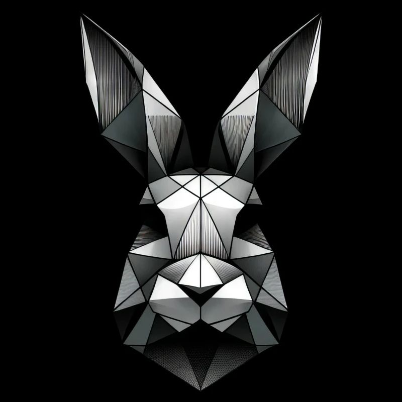 Conception géométrique de lapin polygone lapin