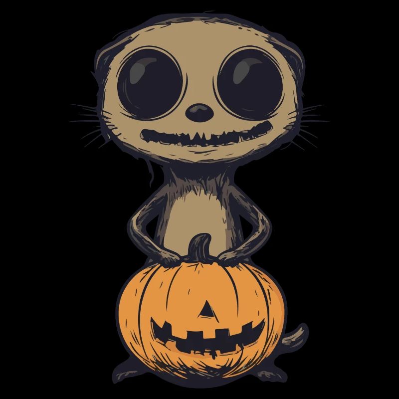 Erdmännchen Halloween Comic Lustig