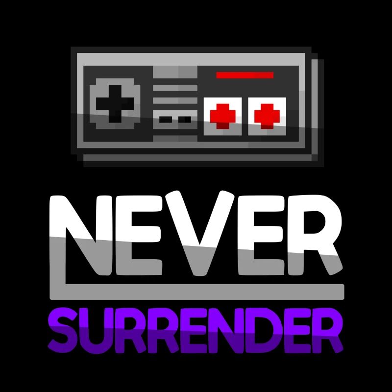 NEVER SURRENDER (Purple) + NES Controller - Gaming