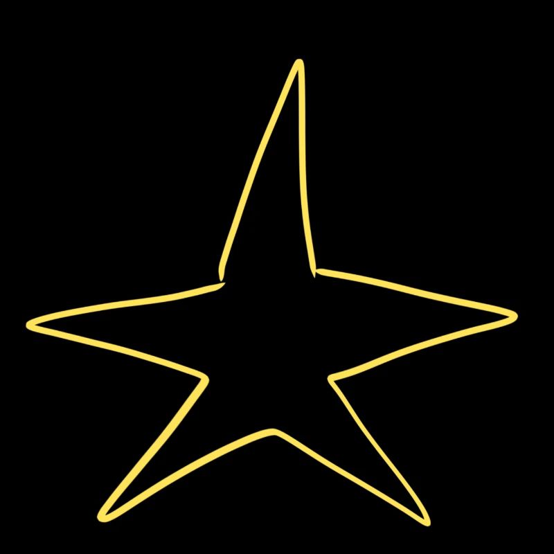 Star Symbol Shape Yellow