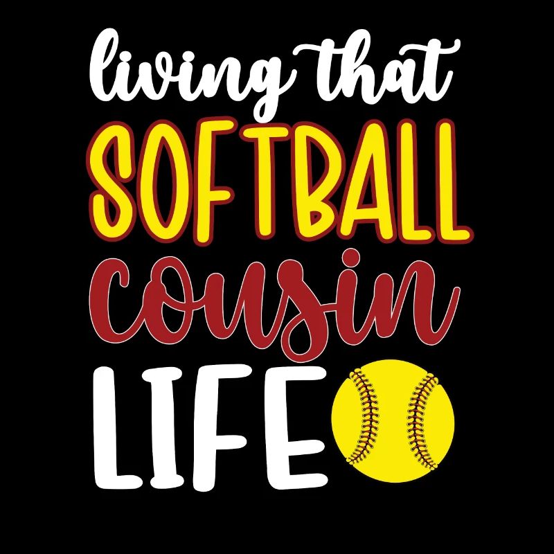 Stolzer Softball-Cousin Softballspieler-Cousin
