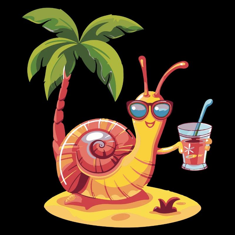 Escargot Été Plage Bande Dessinée