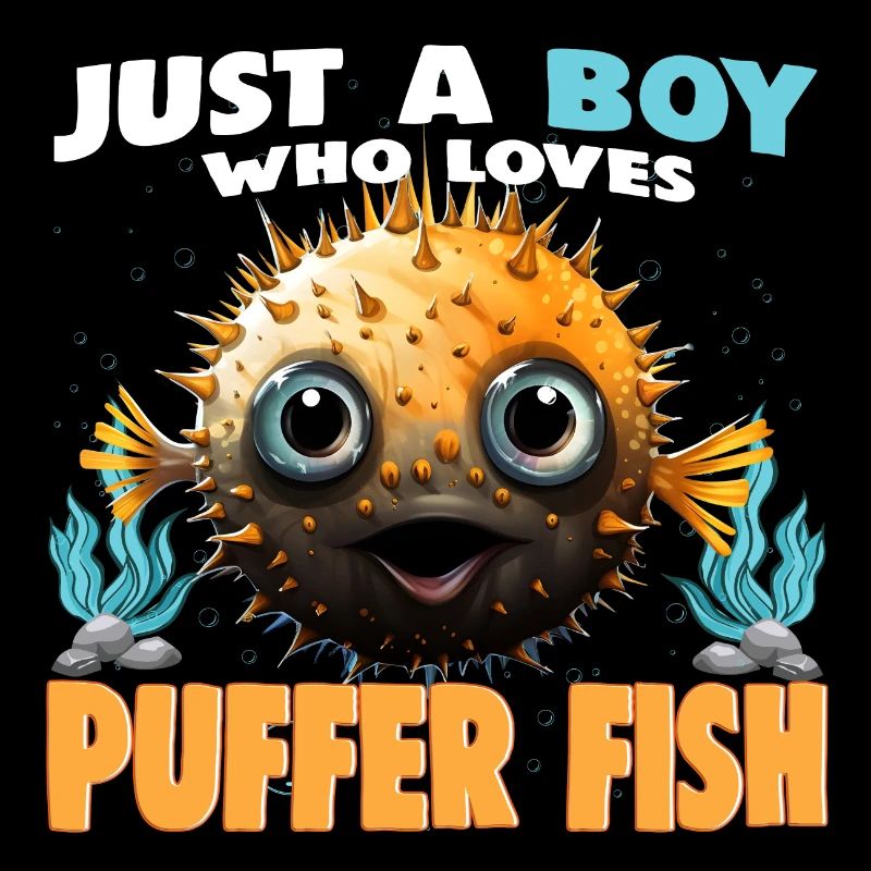 Juste un garçon qui aime le poisson-globe