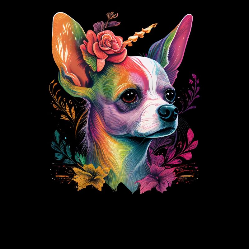 Chihuahua | Bunt Regenbogen LGBTQ Einhorn Hund