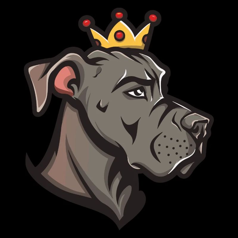 Great Dane Hund Kopf Krone
