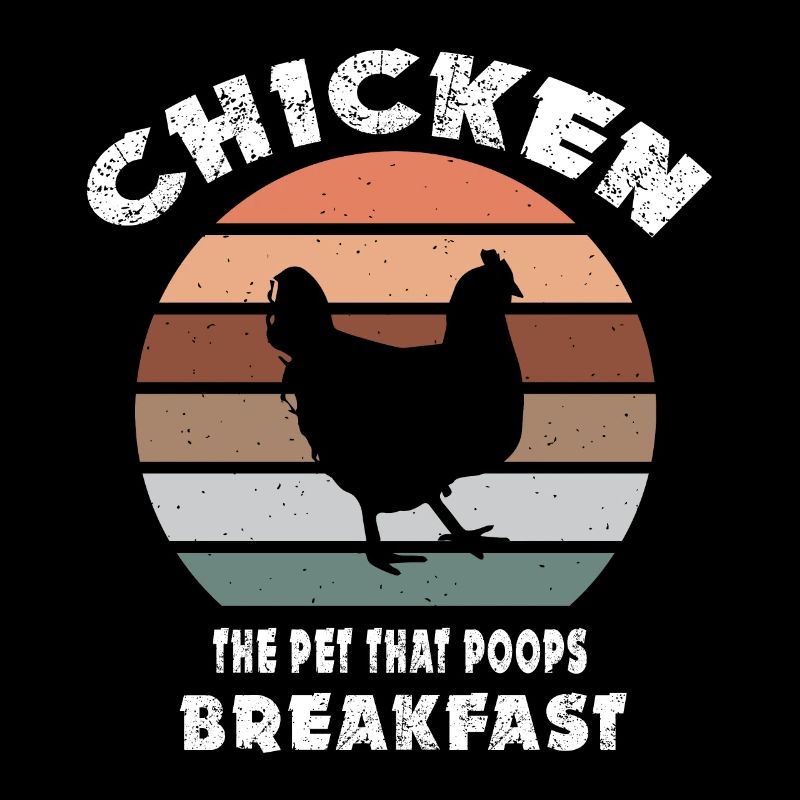 Poulet Le petit déjeuner de caca d’animal -
