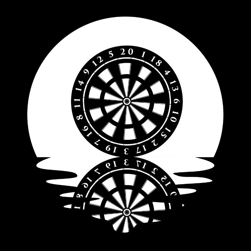 Cercle avec réflexion - Jeu de fléchettes -