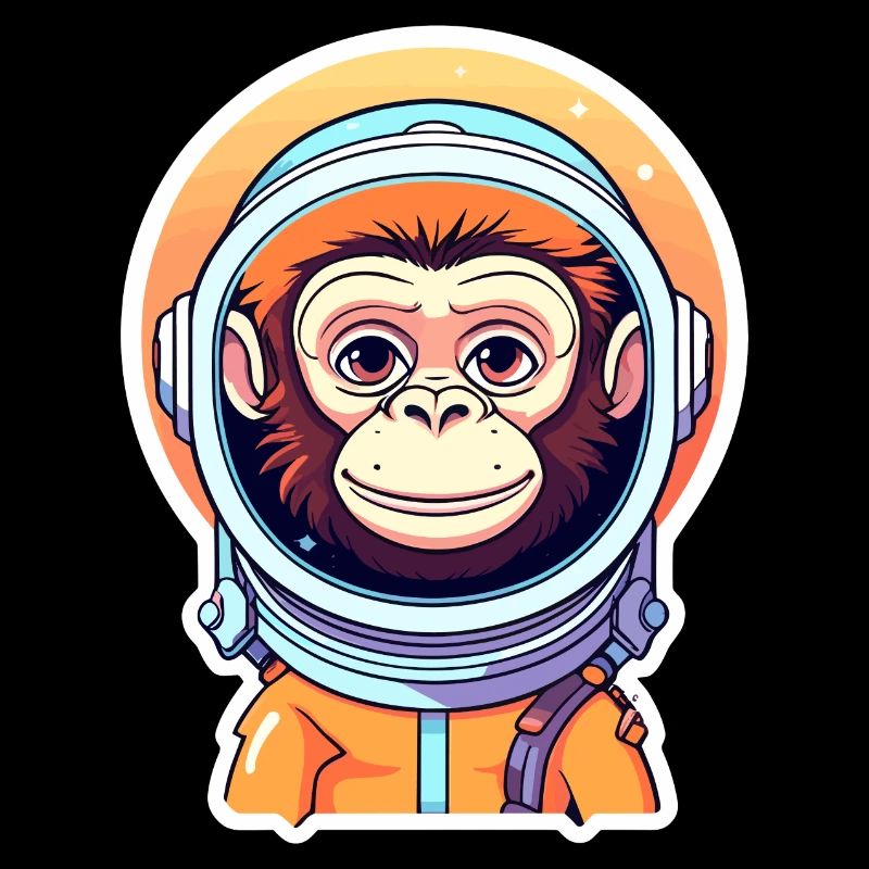Illustration d’astronaute singe