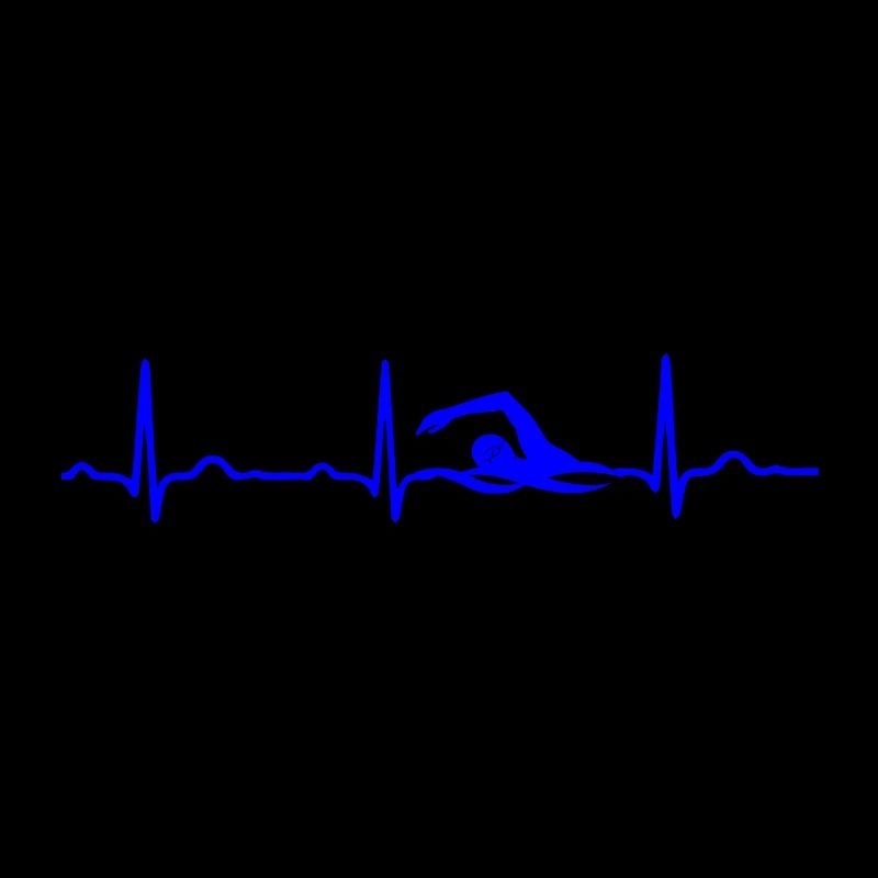 ECG HEARTBEAT SWIMMER Blue