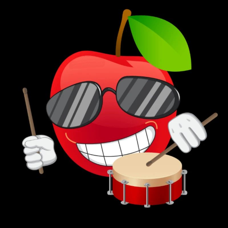 Kirsche cherry Trommel Drummer emoji