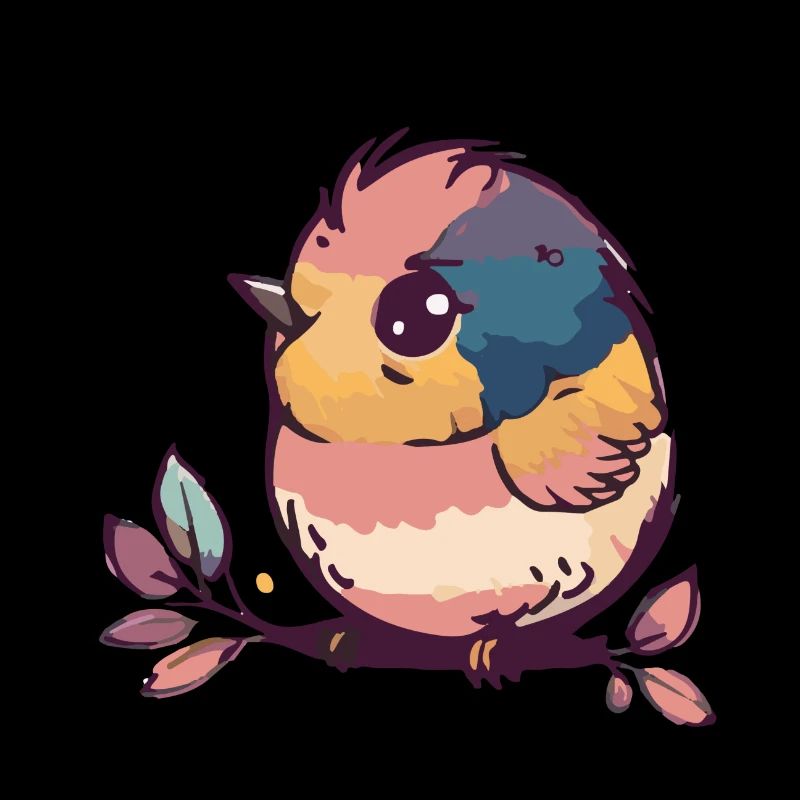 Comic Cute Kawaii Sticker Vogel 1