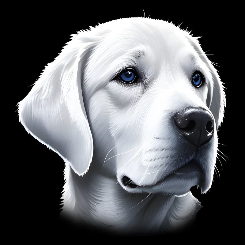 White Labrador Retriever blue eyes