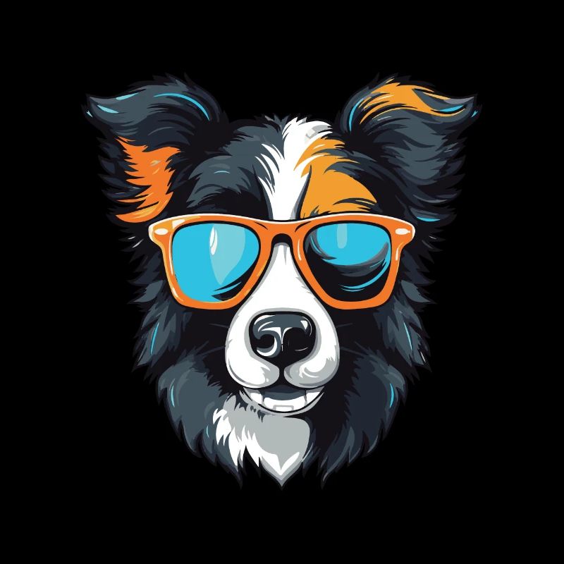 Border Collie Tête De Chien Cool