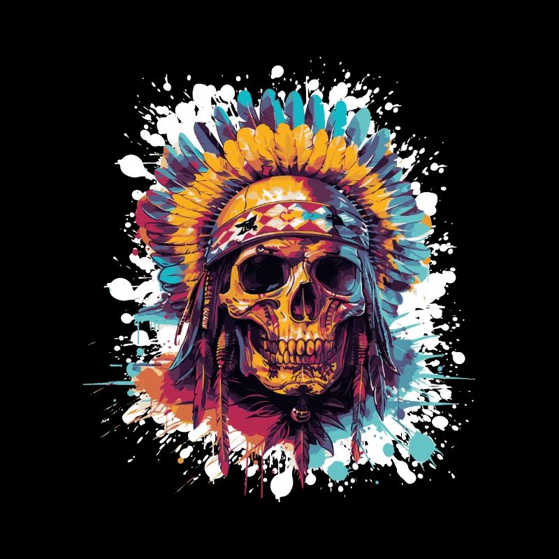 Indianer Häuptling Totenkopf