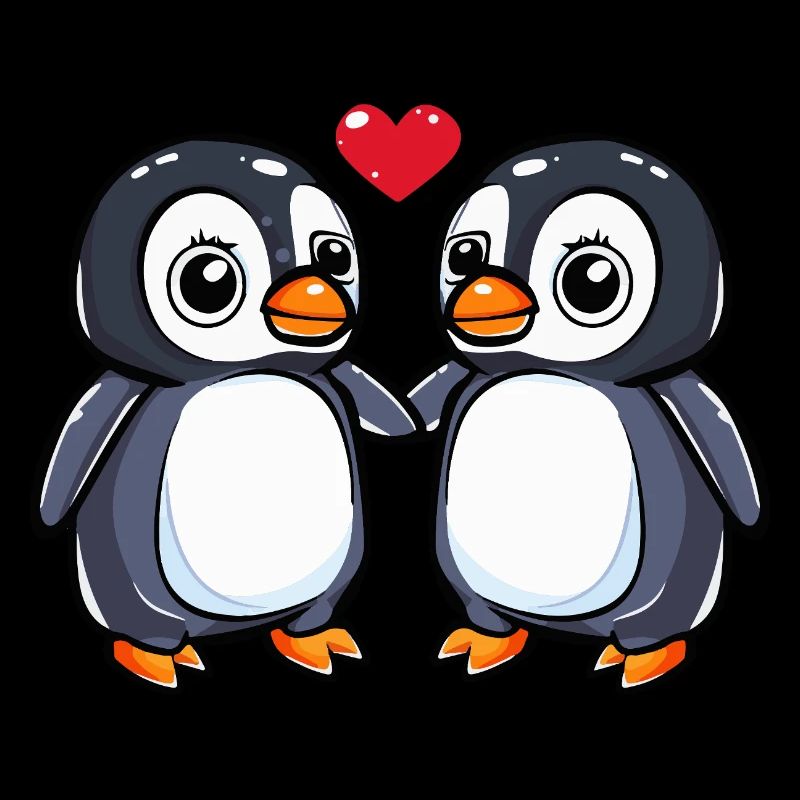 Pinguin Paar Valentinstag