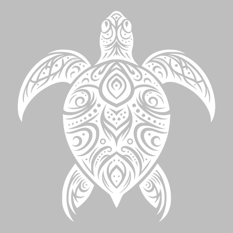 Mystical turtle with tribal elements