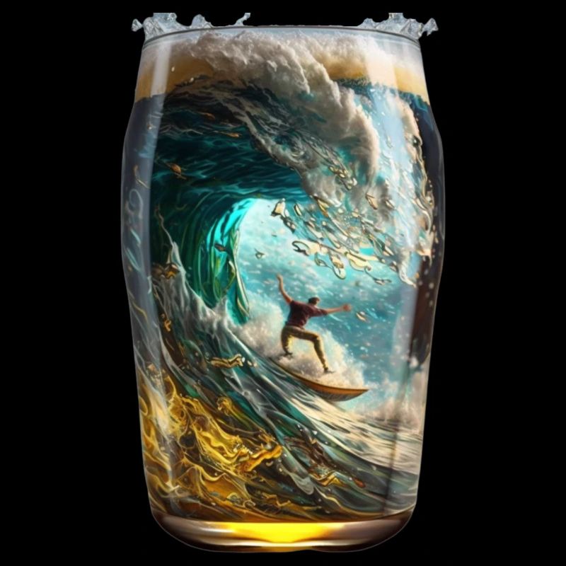 Surfen im Bierglas