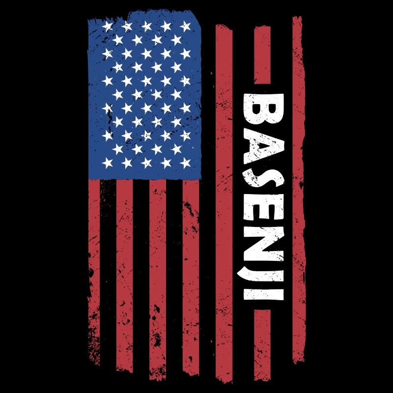 Dog Basenji Us Flag
