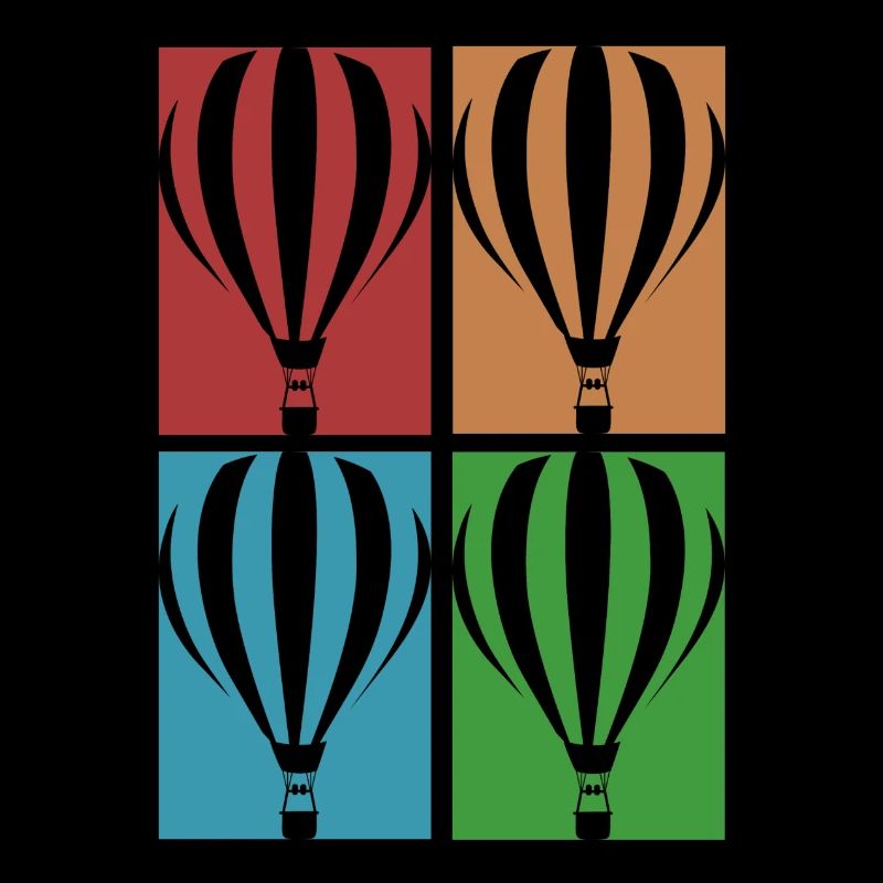 Hot air balloon collage