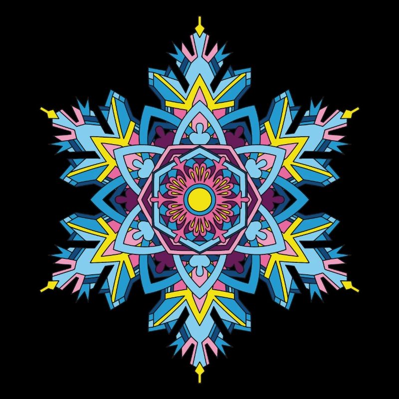 Schneeflocken Mandala