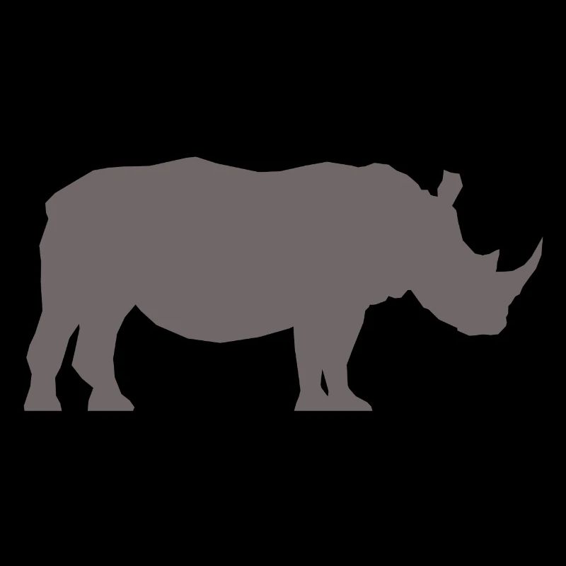 Profil de rhinocéros Gris