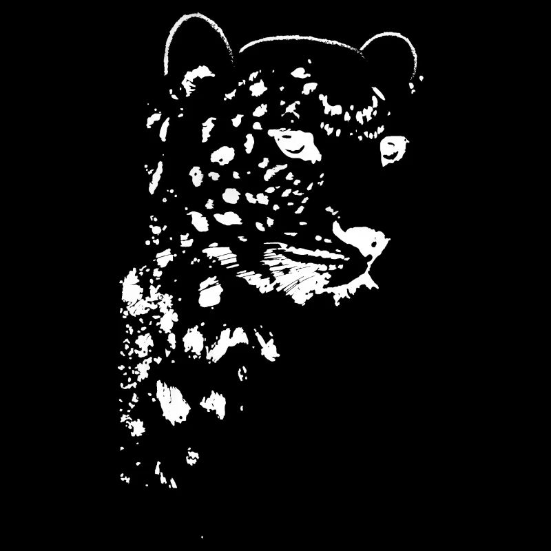 leopard, katze, wildkatze, graffiti, malerei,weiss