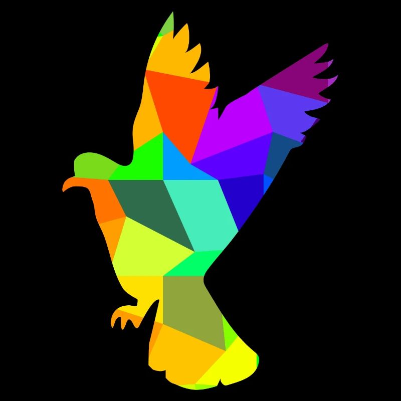 Dove Bird Rainbow Animals Polygon