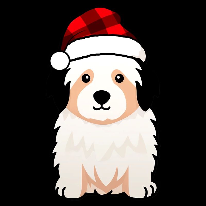 Hund mit Weihnachtsmütze