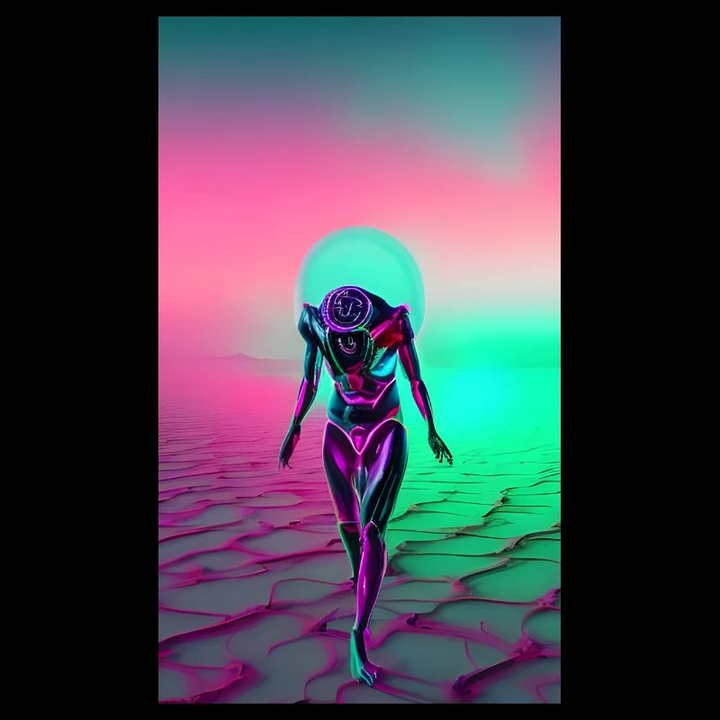 Alien humanoïde dans le désert
