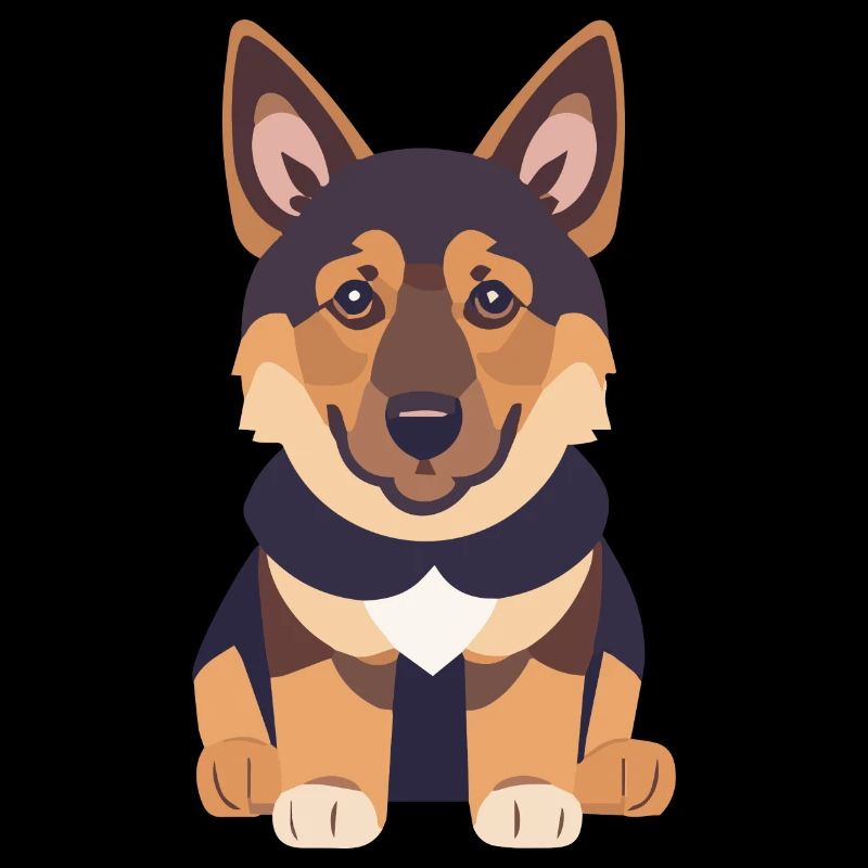 Schäferhund Welpe Sitzend