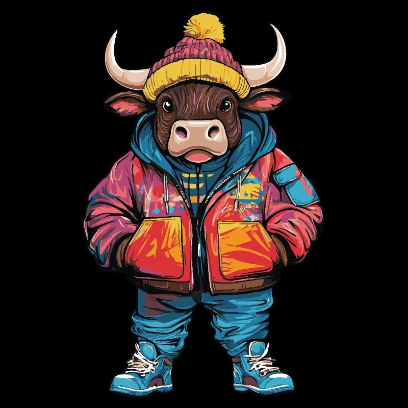 vache drôle d’hiver