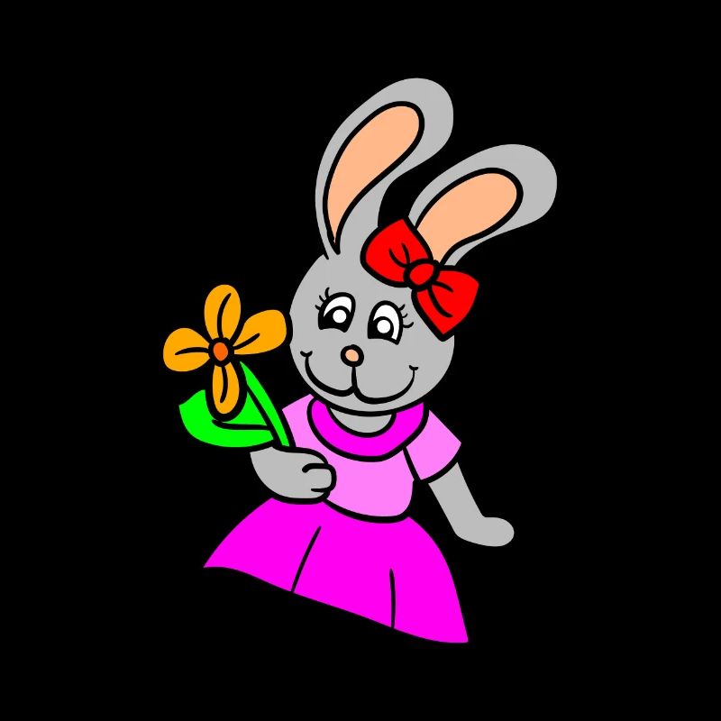 Hasenmädchen mit Kleid