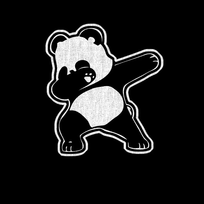 Conception mignonne de petit panda tamponnant