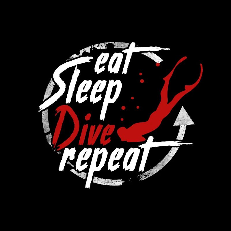 EAT SLEEP DIVE REPEAT Tauchen Freitauchen Apnoe