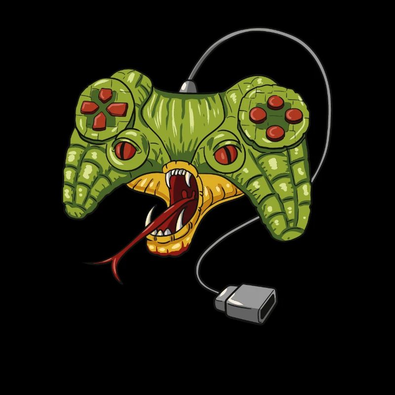 Funny snake controller gamer video games