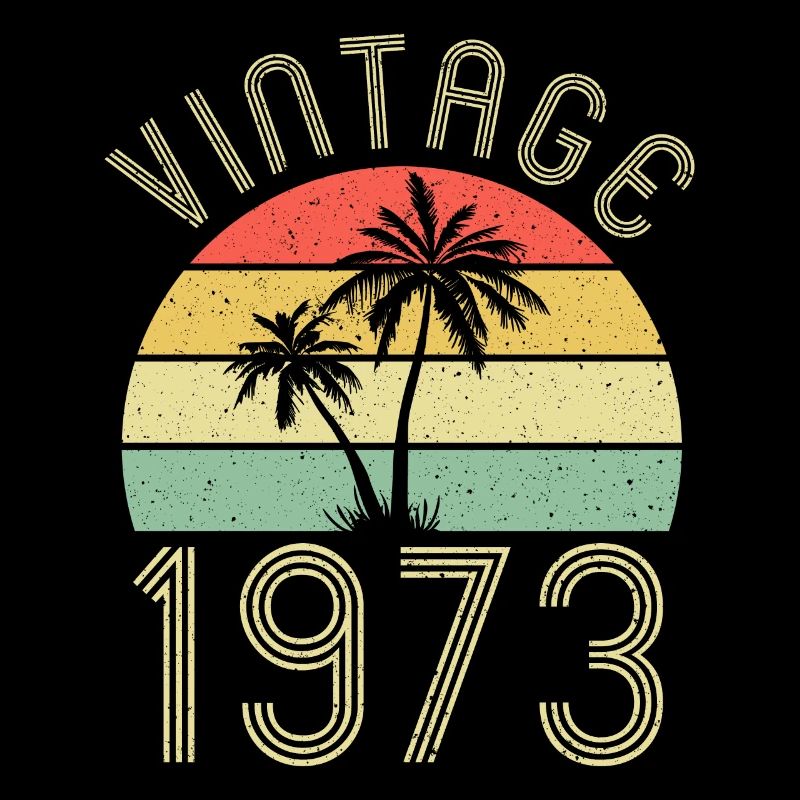 Vacances Vintage Retro Palm Beach 1973