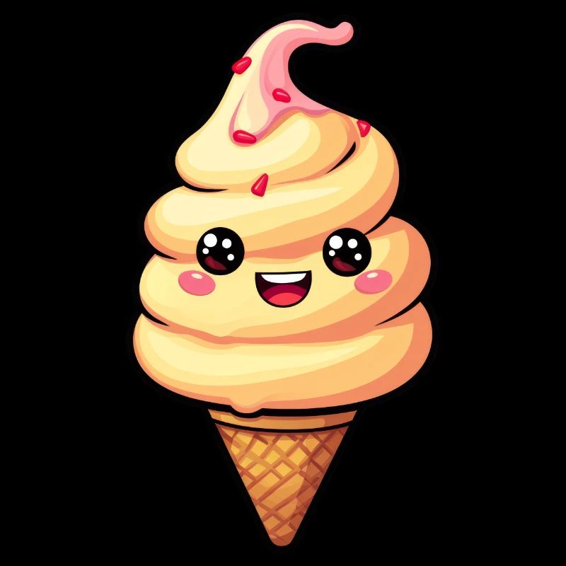 Lächelnde Eiskreation