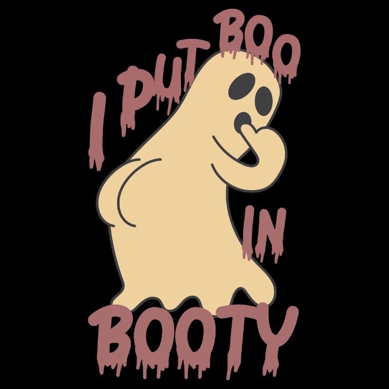 Funny Halloween Ghost, Boo, Booty, Ghost